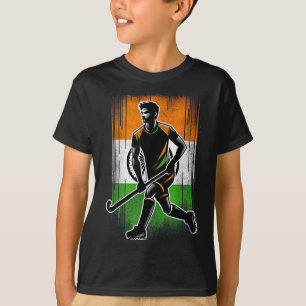 Field Hockey India Men Indian Flag Fieldhockey Tea T-Shirt