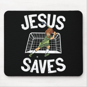 Field Hockey Jesus Faith Christian Jesus Saves _1  Mouse Pad