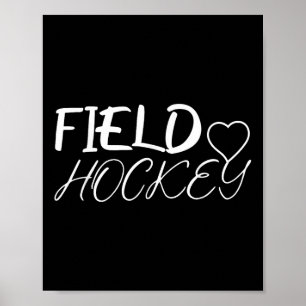 Field Hockey Love Heart Poster