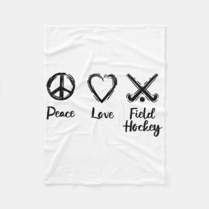 Field Hockey Love Outdoor Sports Fleece Blanket