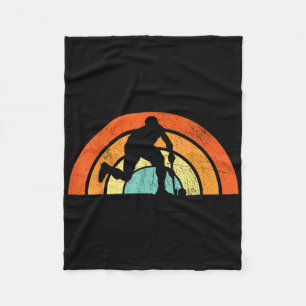 Field Hockey Lover Sunset Field Hockey Coach Acces Fleece Blanket
