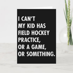 Field Hockey Mom And Dad Practice Game Design Card
