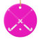 Field Hockey Ornament w/Name Pink