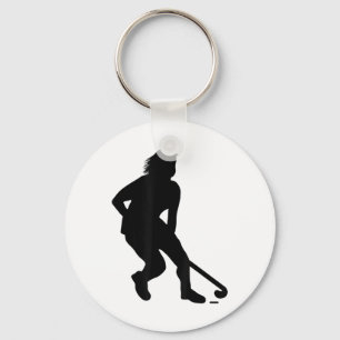 Field Hockey Player _1  Key Ring