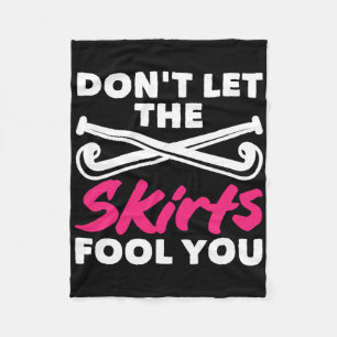 Field Hockey Player Don't Let Skirts Fool You Fleece Blanket