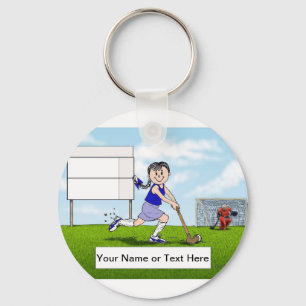 Field Hockey Player - Female Key Ring