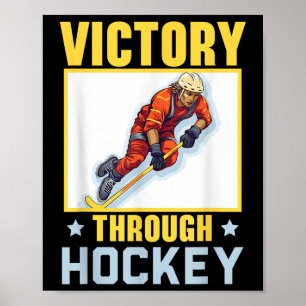 Field Hockey Player Hockey Stick Sport Lover Puck Poster