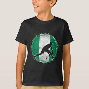 Field Hockey Player Nigeria Nigerian Flag Nigeria  T-Shirt