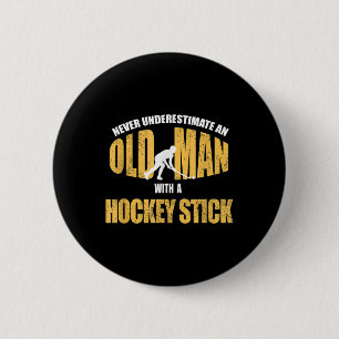 Field Hockey Player Stick Handling Funny Sports Gi 6 Cm Round Badge