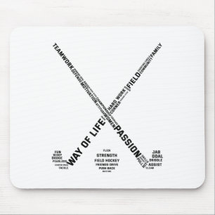 Field Hockey Player Words Hockey Stick Hockey Team Mouse Pad