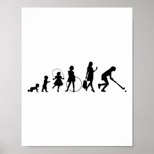 Field-hockey-players Indoor-hockey Evolution Field Poster
