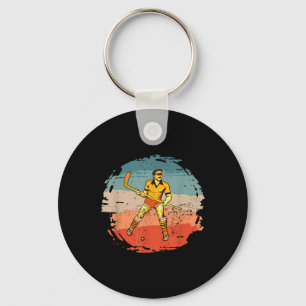Field-hockey-players Indoor-hockey Game Vintage Fi Key Ring