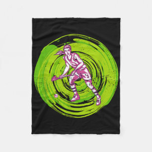 Field-hockey-players Indoor-hockey Game Women Fiel Fleece Blanket