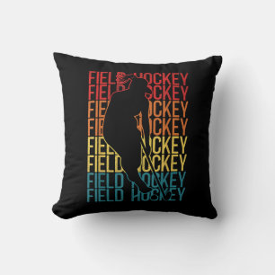 Field Hockey Retro Vintage Field Hockey Cushion