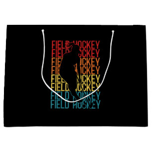 Field Hockey Retro Vintage Field Hockey Large Gift Bag