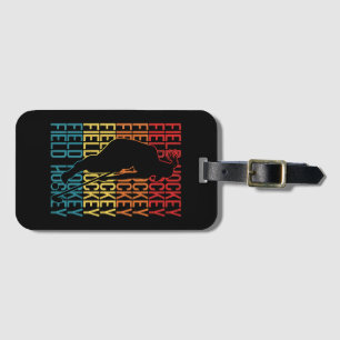 Field Hockey Retro Vintage Field Hockey Luggage Tag