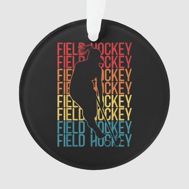 Field Hockey Retro Vintage Field Hockey Ornament (Front)