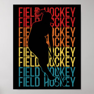 Field Hockey Retro Vintage Field Hockey Poster
