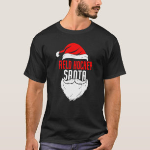 Field Hockey Santa Claus Christmas Holiday Field T-Shirt