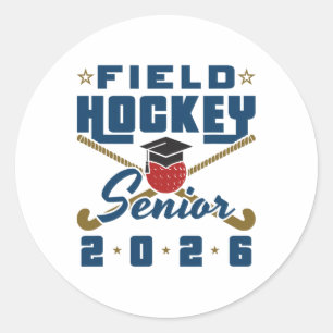 Field Hockey Senior 2026 Graduating Cl Senior Nigh Classic Round Sticker