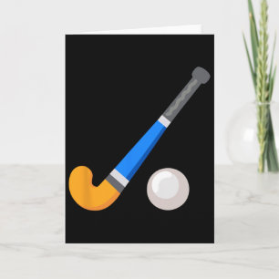 Field Hockey Stick And Byll Card