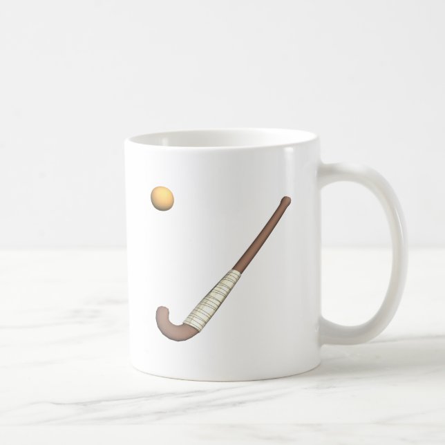 Field Hockey Stick & Ball Coffee Mug (Right)