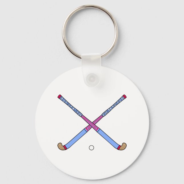 Field Hockey Sticks Key Ring (Front)