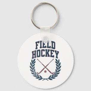 Field Hockey Sticks Wreath College Design For Athl Key Ring