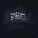 Field Hockey Super Fan Custom Sports Team<br><div class="desc">Support your favourite field hockey team or player with this SUPER FAN cap. Add your high school, youth, club or college team name to create a one-of-a-kind hat. (You can also change this to any other sport.) Easily change the text and hat colour to match your team's colours. Whether you're...</div>