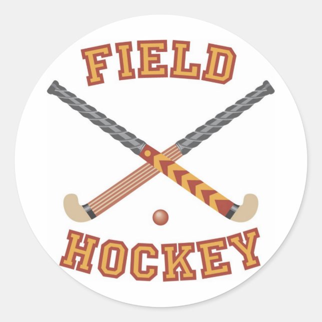 Field Hockey T-shirts and Gifts. Classic Round Sticker (Front)