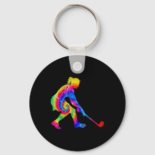 Field Hockey Tie Dye _1 Key Ring