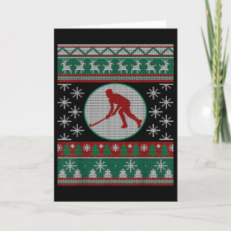 Field Hockey Ugly Christmas Gift Idea Field Hockey Card