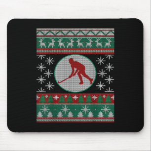 Field Hockey Ugly Christmas Gift Idea Field Hockey Mouse Pad