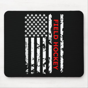 Field Hockey Usa Flag For Americans Women Kids Men Mouse Pad