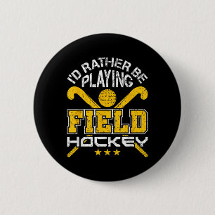 Field Hockey Women 6 Cm Round Badge