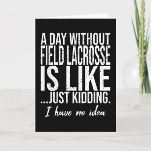 Field Lacrosse funny sports gift Card