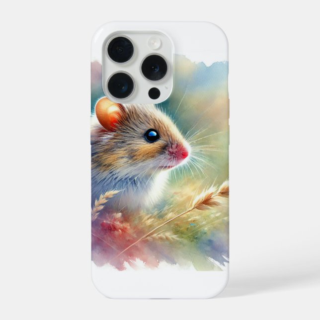 Field Mouse 031124AREF129 - Watercolor iPhone Case (Back)