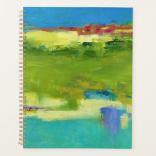 Field Notes - Abstract Green Art Planner