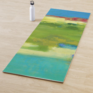 Field Notes - Abstract Green Art Yoga Mat