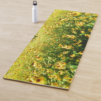 FIELD OF BLACK EYED SUSAN FLOWER'S YOGA MAT
