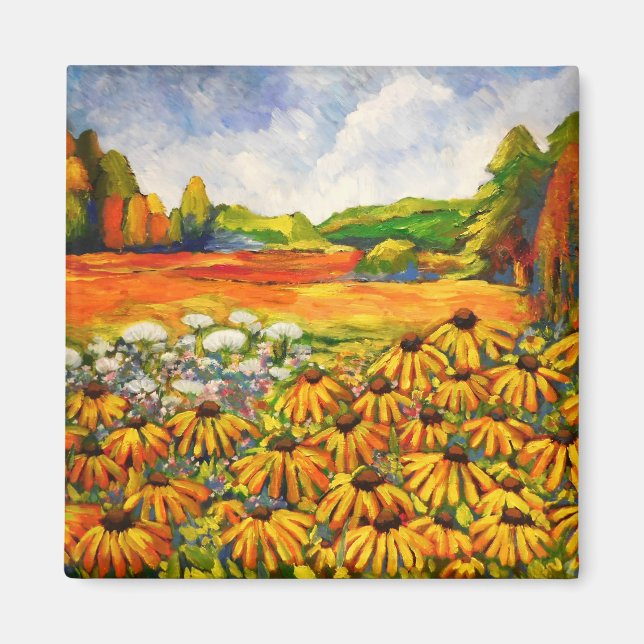 Field of Black Eyed Susan Magnet (Front)