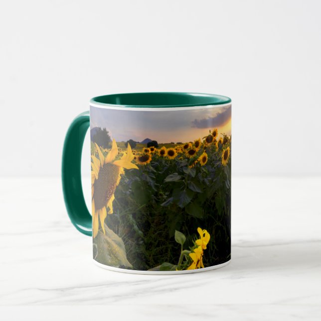 Field of Blooming Sunflowers Mug (Front Left)