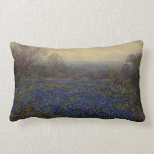 Field of Bluebonnet Flowers (Rural Landscape) Lumbar Cushion