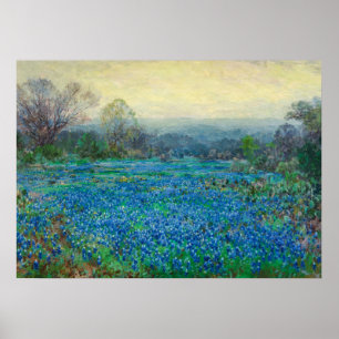 Field of Bluebonnets, 1918-1920 by Julian Onderdon Poster