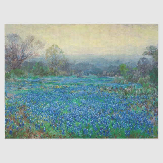 Field of Bluebonnets by Julian Onderdon Tissue Paper (Front)