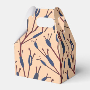 Field of Cat Tails against a Peach Background Favour Box