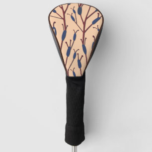 Field of Cat Tails against a Peach Background Golf Head Cover