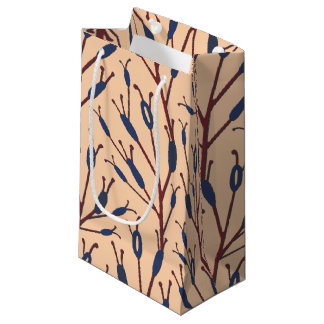 Field of Cat Tails against a Peach Background Small Gift Bag