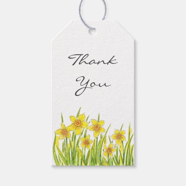 Field of Daffodils Gift Tags (Front)