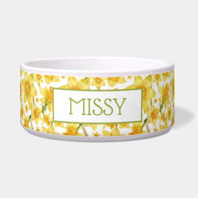 Field of Daffodils Pet Bowl (Front)